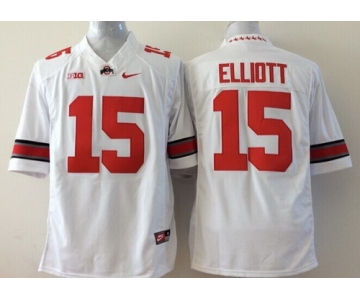 Ohio State Buckeyes #15 Ezekiel Elliott 2014 White Limited Jersey