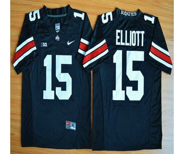 Ohio State Buckeyes #15 Ezekiel Elliott Black 2015 College Football Nike Limited Jersey