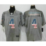 Men's Dallas Cowboys #4 Dak Prescott Gray Flag Fashion NFL Nike Elite Jersey