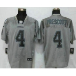 Men's Dallas Cowboys #4 Dak Prescott Lights Out Gray NFL Nike Elite Jersey
