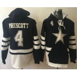 Men's Dallas Cowboys #4 Dak Prescott Navy Blue Team Color 2016 NFL Hoodie