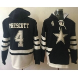 Men's Dallas Cowboys #4 Dak Prescott Navy Blue Team Color 2016 NFL Hoodie