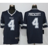 Men's Dallas Cowboys #4 Dak Prescott Navy Blue Team Color NFL Nike Elite Jersey