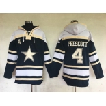 Men's Dallas Cowboys #4 Dak Prescott Navy Blue Team Color Stitched NFL Hoodie