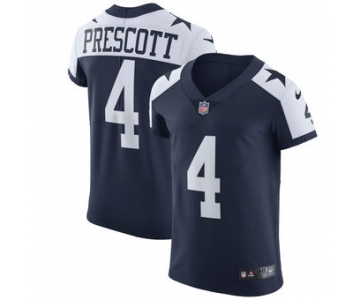 Men's Dallas Cowboys #4 Dak Prescott Nike Navy Alternate Vapor Untouchable Elite Jersey