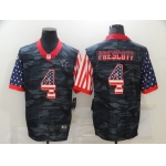 Men's Dallas Cowboys #4 Dak Prescott USA Camo 2020 Salute To Service Stitched NFL Nike Limited Jersey