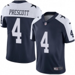 Men's Womens Youth Kids Dallas Cowboys #4 Dak Prescott Navy Blue Thanksgiving Stitched NFL Vapor Untouchable Limited Throwback Jersey