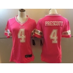 Women's Dallas Cowboys #4 Dak Prescott Pink 2016 Breast Cancer Awareness Stitched NFL Nike Fashion Jersey