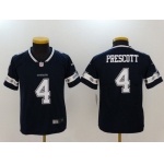 Youth Dallas Cowboys #4 Dak Prescott Navy Blue 2017 Vapor Untouchable Stitched NFL Nike Limited Jersey