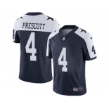 Youth Dallas Cowboys #4 Dak Prescott Navy Blue Thanksgiving Men's Stitched Football Vapor Throwback Limited Jersey