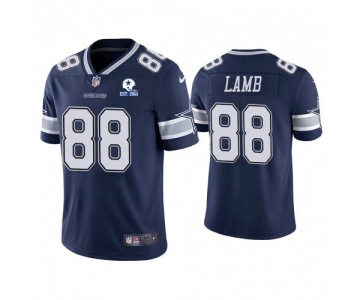 Men's Dallas Cowboys #88 CeeDee Lamb 60th Anniversary Navy Vapor Untouchable Stitched NFL Nike Limited Jersey