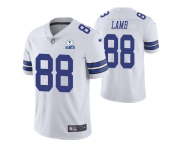 Men's Dallas Cowboys #88 CeeDee Lamb 60th Anniversary White Vapor Untouchable Stitched NFL Nike Limited Jersey