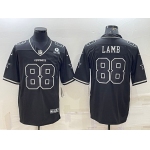 Men's Dallas Cowboys #88 CeeDee Lamb Black With 1960 Patch Limited Stitched Football Jersey