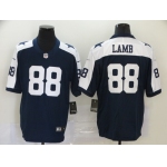 Men's Dallas Cowboys #88 CeeDee Lamb Blue Thanksgiving 2020 NEW Vapor Untouchable Stitched NFL Nike Limited Jersey