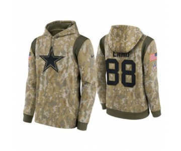 Men's Dallas Cowboys #88 CeeDee Lamb Camo 2021 Salute To Service Therma Performance Pullover Hoodie