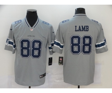 Men's Dallas Cowboys #88 CeeDee Lamb Grey 2020 Inverted Legend Stitched NFL Nike Limited Jersey