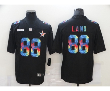 Men's Dallas Cowboys #88 CeeDee Lamb Multi-Color Black 2020 NFL Crucial Catch Vapor Untouchable Nike Limited Jersey