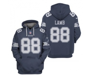 Men's Dallas Cowboys #88 CeeDee Lamb Navy 2021 Pullover Hoodie