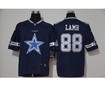 Men's Dallas Cowboys #88 CeeDee Lamb Navy Blue 2020 Big Logo Vapor Untouchable Stitched NFL Nike Fashion Limited Jersey