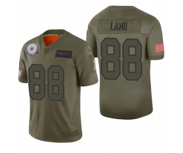 Men's Dallas Cowboys #88 CeeDee Lamb Olive Camo 2019 Salute To Service Stitched NFL Nike Limited Jersey