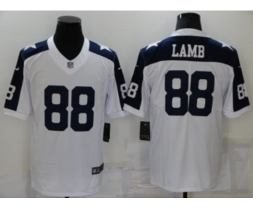 Men's Dallas Cowboys #88 CeeDee Lamb White Thanksgiving 2020 NEW Vapor Untouchable Stitched NFL Nike Limited Jersey