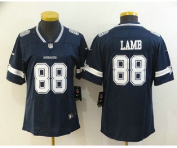 Women's Dallas Cowboys #88 CeeDee Lamb Navy Blue 2020 NEW Vapor Untouchable Stitched NFL Nike Limited Jersey