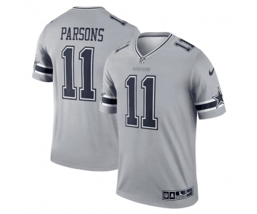 Men's Dallas Cowboys #11 Micah Parsons Gray Stitched Game Jersey