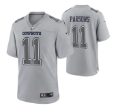Men's Womens Youth Kids Dallas Cowboys #11 Micah Parsons Game Gray Atmosphere Jersey