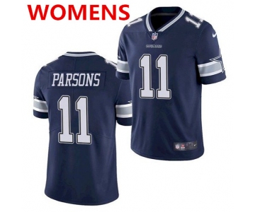 Women's Dallas Cowboys #11 Micah Parsons Blue 2021 Draft Jersey