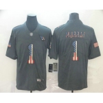 Men's Arizona Cardinals #1 Kyler Murray 2019 Black Salute To Service USA Flag Fashion Limited Jersey
