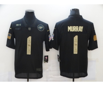 Men's Arizona Cardinals #1 Kyler Murray Black Camo 2020 Salute To Service Stitched NFL Nike Limited Jersey