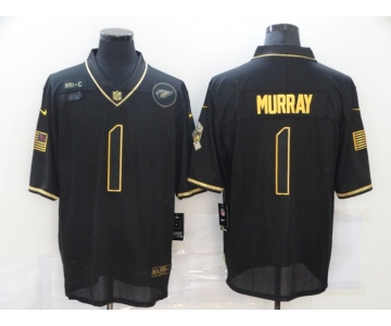 Men's Arizona Cardinals #1 Kyler Murray Black Gold 2020 Salute To Service Stitched NFL Nike Limited Jersey