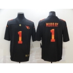 Men's Arizona Cardinals #1 Kyler Murray Black Red Orange Stripe Vapor Limited Nike NFL Jersey