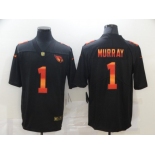 Men's Arizona Cardinals #1 Kyler Murray Black Red Orange Stripe Vapor Limited Nike NFL Jersey