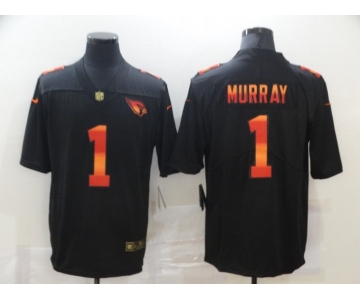 Men's Arizona Cardinals #1 Kyler Murray Black Red Orange Stripe Vapor Limited Nike NFL Jersey