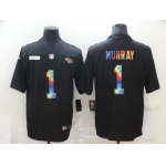 Men's Arizona Cardinals #1 Kyler Murray Multi-Color Black 2020 NFL Crucial Catch Vapor Untouchable Nike Limited Jersey