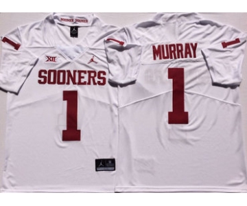 Oklahoma Sooners 1 Kyler Murray White College Football Jersey