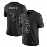 Men's Arizona Cardinals #3 Budda Baker Black Reflective Limited Stitched Football Jersey