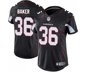 Women's Nike Cardinals #36 Budda Baker Black Alternate Stitched NFL Vapor Untouchable Limited Jersey