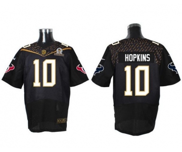 Men's Houston Texans #10 DeAndre Hopkins Black 2016 Pro Bowl Nike Elite Jersey