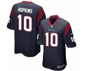Men's Houston Texans #10 DeAndre Hopkins Navy Blue Team Color Stitched NFL Nike Game Jersey