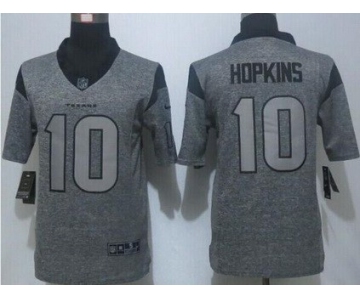 Men's Houston Texans #10 DeAndre Hopkins Nike Gray Gridiron 2015 NFL Gray Limited Jersey