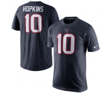 Men's Houston Texans 10 DeAndre Hopkins Nike Navy Player Pride Name & Number T-Shirt