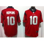 Men's Houston Texans #10 DeAndre Hopkins Red Alternate Stitched NFL Nike Game Jersey