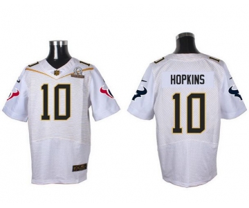 Men's Houston Texans #10 DeAndre Hopkins White 2016 Pro Bowl Nike Elite Jersey