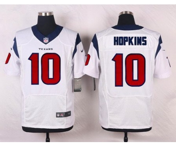 Men's Houston Texans #10 DeAndre Hopkins White Road NFL Nike Elite Jersey