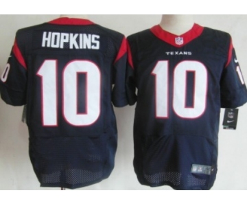 Nike Houston Texans #10 DeAndre Hopkins Blue Elite Jersey