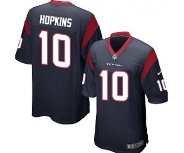 Nike Houston Texans #10 DeAndre Hopkins Blue Game Kids Jersey