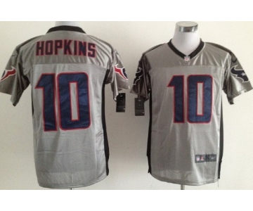 Nike Houston Texans #10 DeAndre Hopkins Gray Shadow Elite Jersey