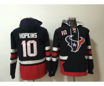 Nike Houston Texans 10 DeAndre Hopkins Navy Stitched Pullover NFL Hoodie